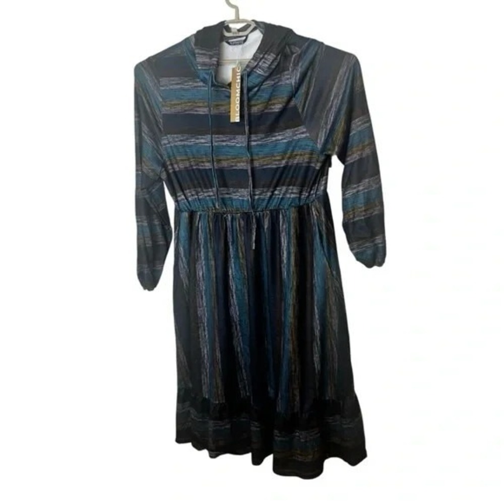 Bloomchic Striped‎ Hooded Midi Dress Size 18 20 New